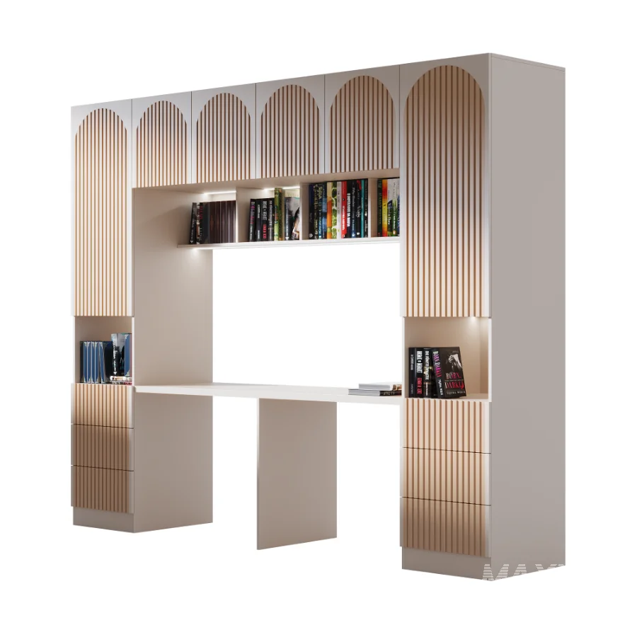 Modern style writing desk and books - Image 3