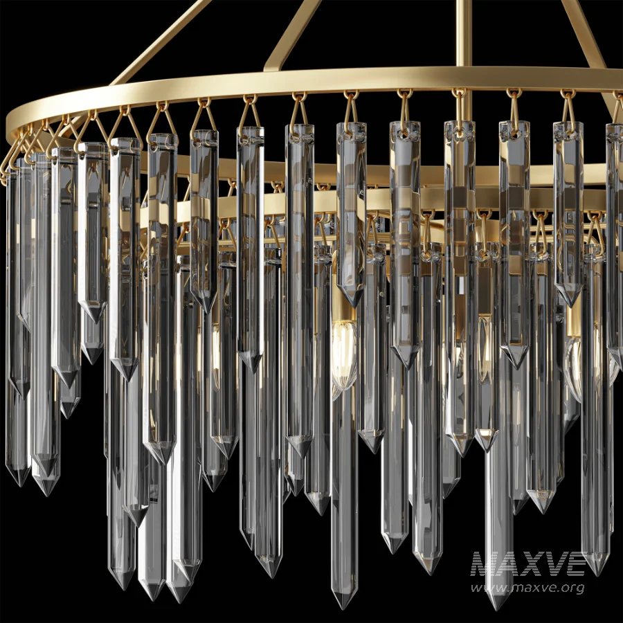 Crystorama Gemma Gold Crystal Chandelier - Image 3