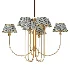 Nine Lighting Ruchee Brass Fabric Chandelier - Thumbnail 2