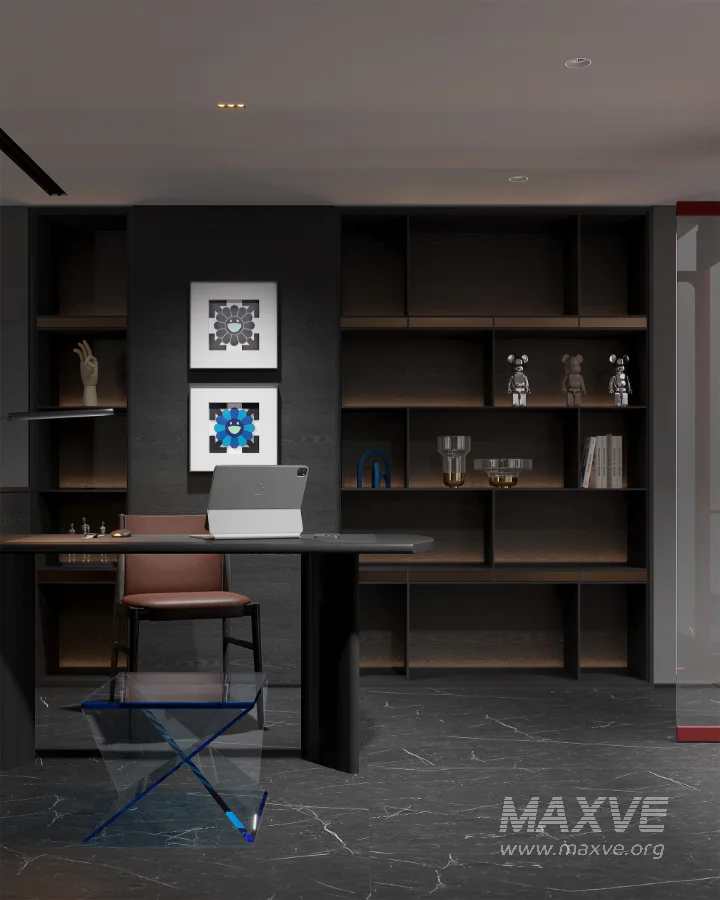 Modern Dark Villa Living Room - Image 19