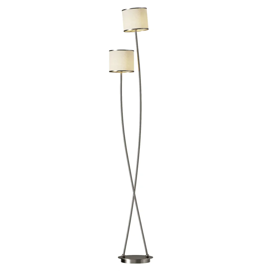 Lucande Juljana 2 Floor Lamp Taupe - Image 3