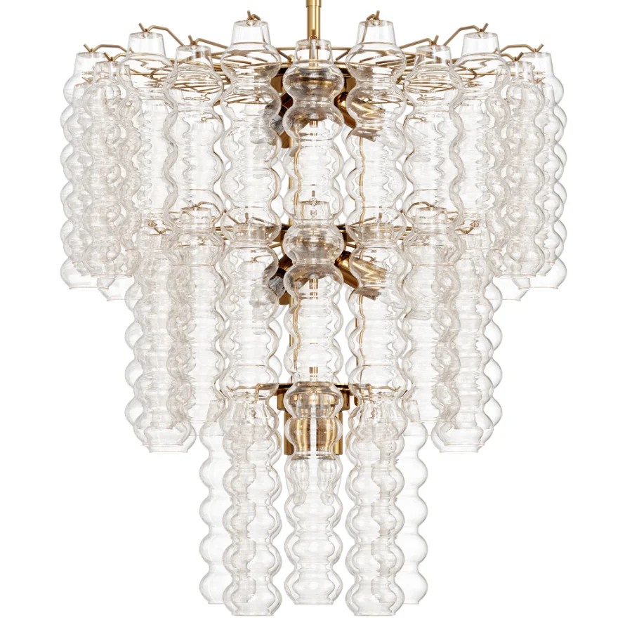 Murano Chandelier Curva Rosa 48 Tubes - Image 6