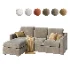 Modern Modular Sectional Sofa With Chaise Lounge – Fabric Upholstery - Thumbnail 1