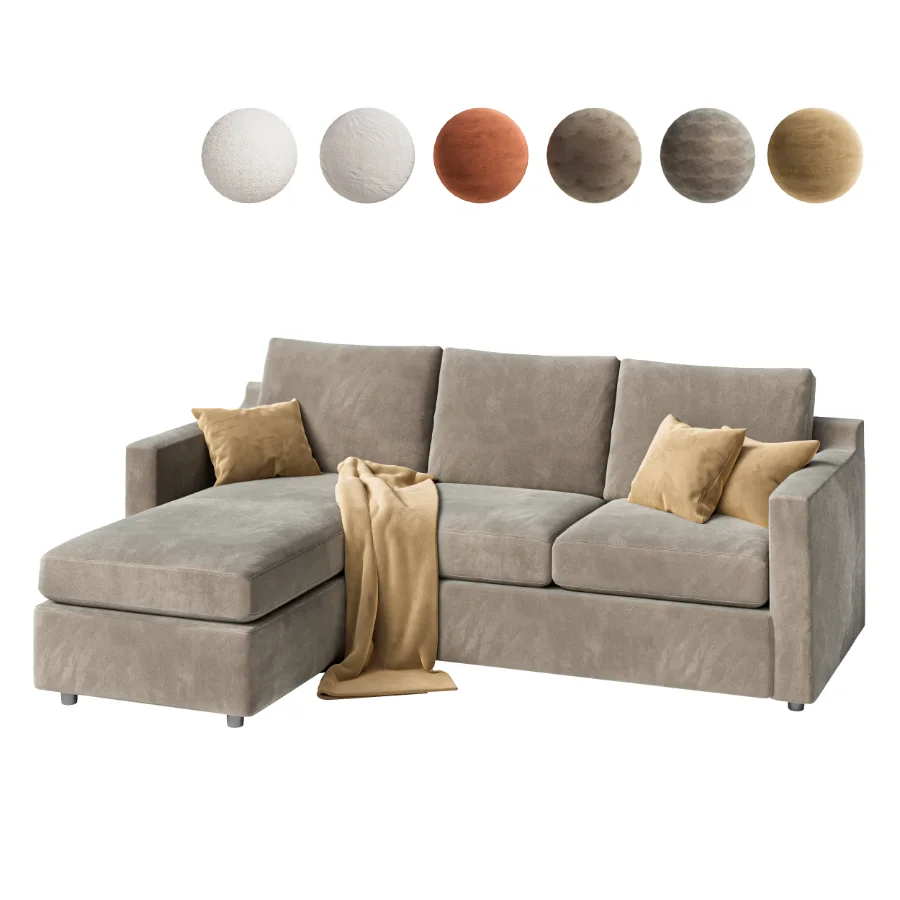Modern Modular Sectional Sofa With Chaise Lounge – Fabric Upholstery - Image 1