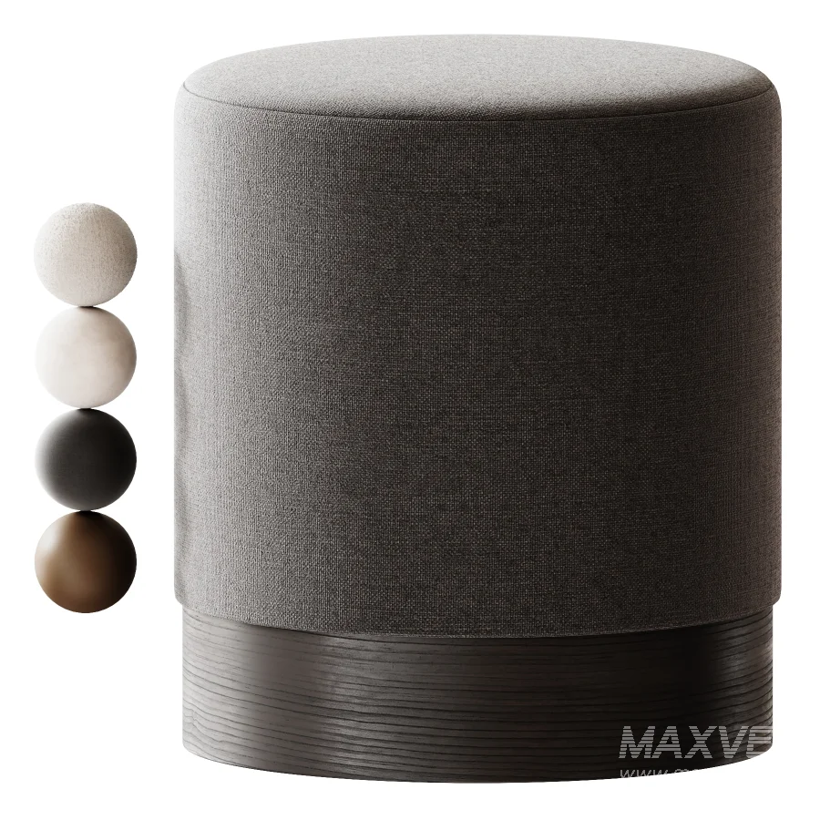 Cowhide pouf - Image 4