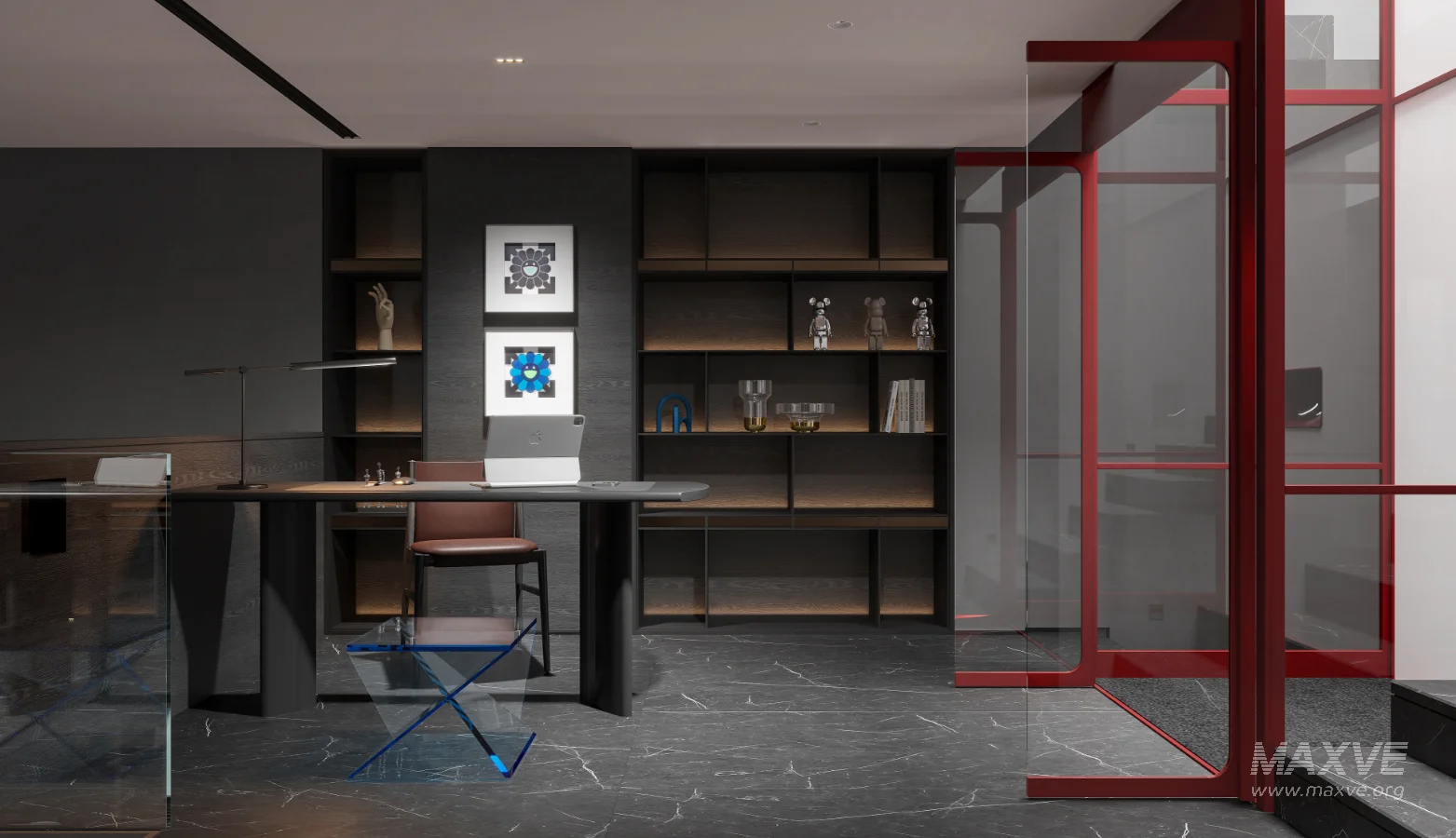 Modern Dark Villa Living Room - Image 2