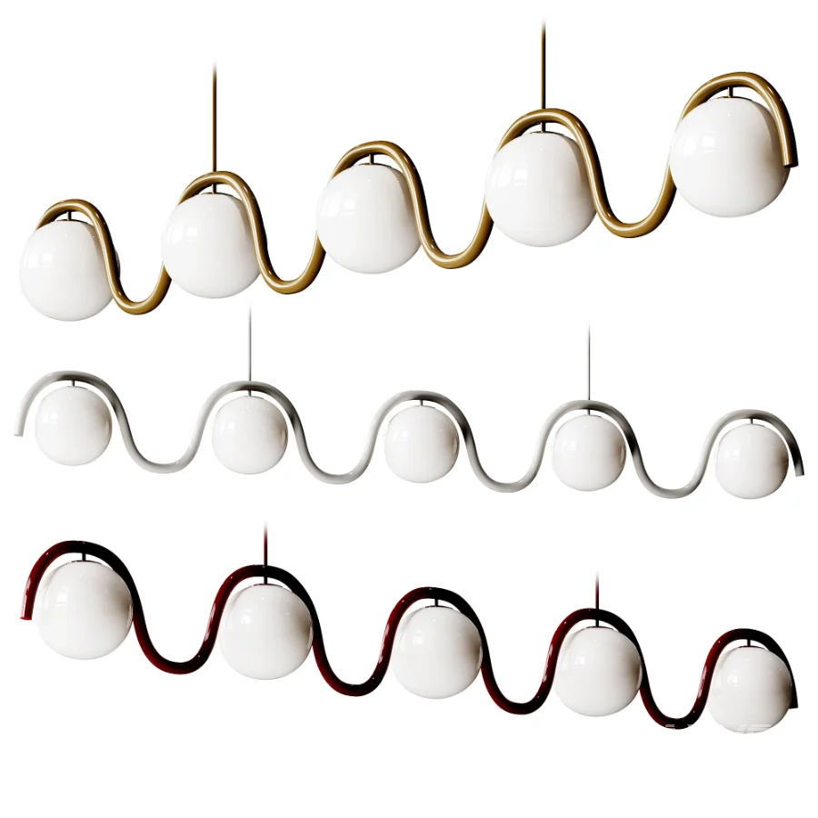 Lenox 5 Globe Linear Chandelier - Image 1