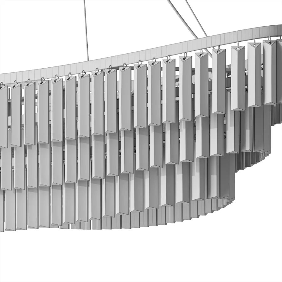 Betu Boat Shaped Linear Crystal Chandelier - Image 4