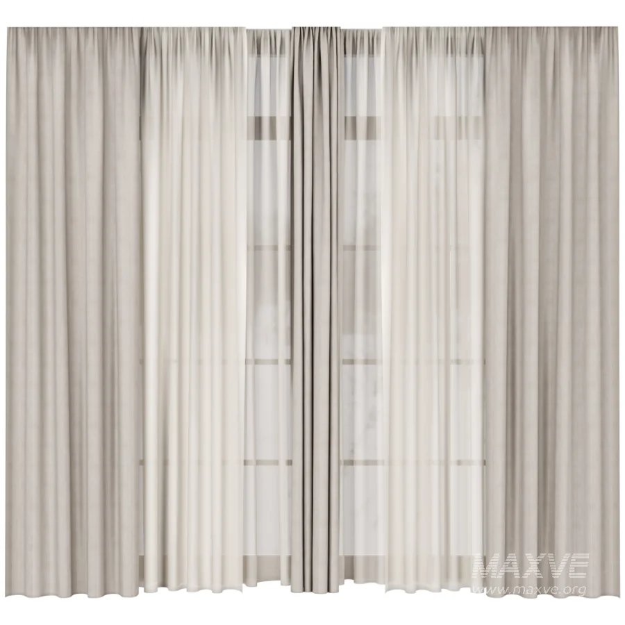 Silk and Cotton Curtain Set 116 - Image 1