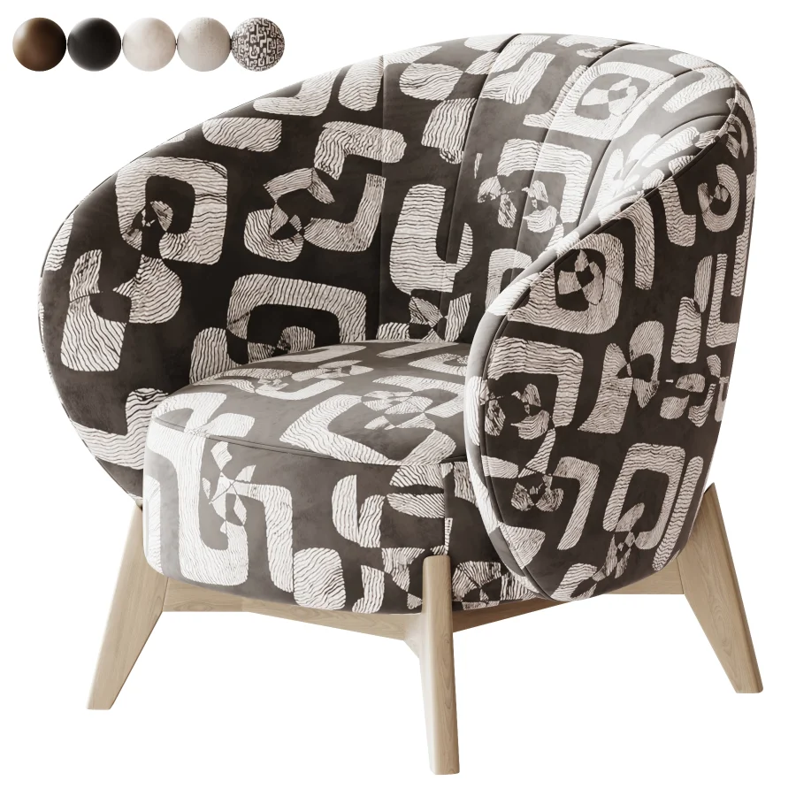 Tilar Velvet Sand Chair - Image 1