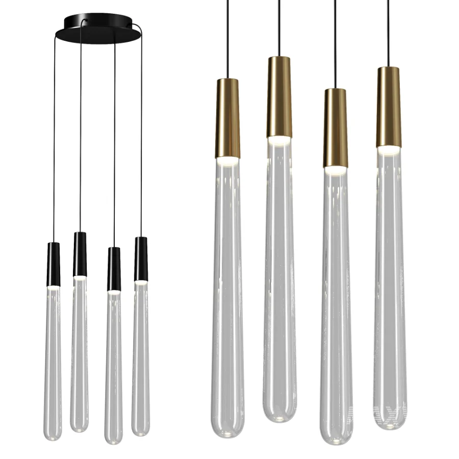 Sean Lavin Pylon Crystal LED Chandelier 4 Light - Image 1
