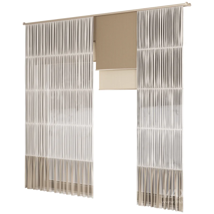 Silk and Cotton Curtain Set 115 - Image 2