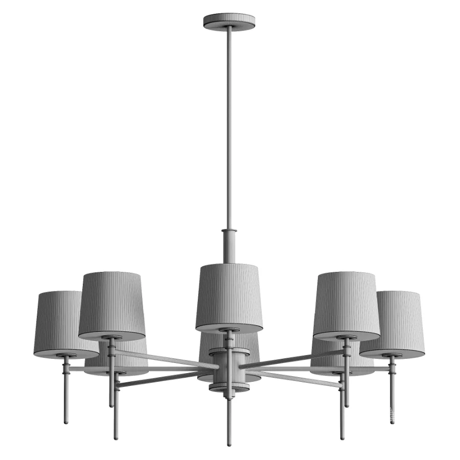 Hinkley Saunders Nickel Linen Chandelier - Image 3