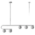 Postmodern Gold Linear Island Pendant Light 5 heads - Thumbnail 3