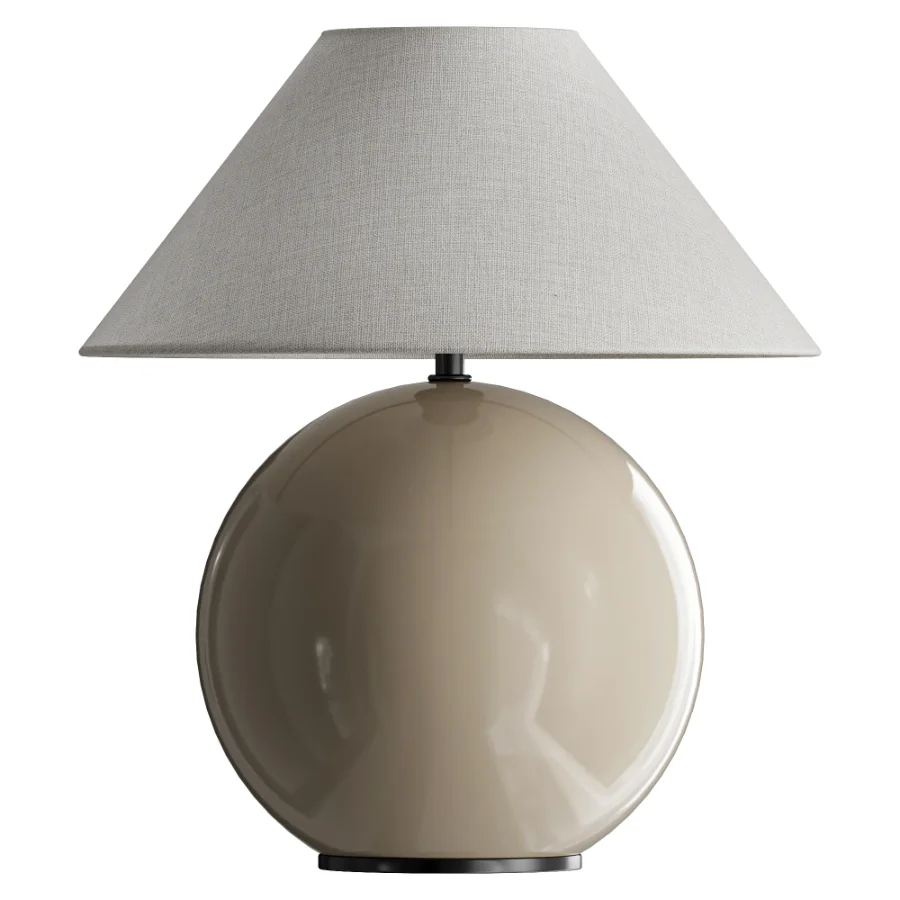 Habitat Circle Cream Ceramic Table Lamp - Image 2
