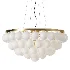 Cloudia Frosted Glass Brass Chandelier 5 Light - Thumbnail 1