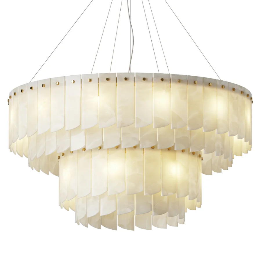 Alabaster Cascade Tiered Chandelier - Image 1