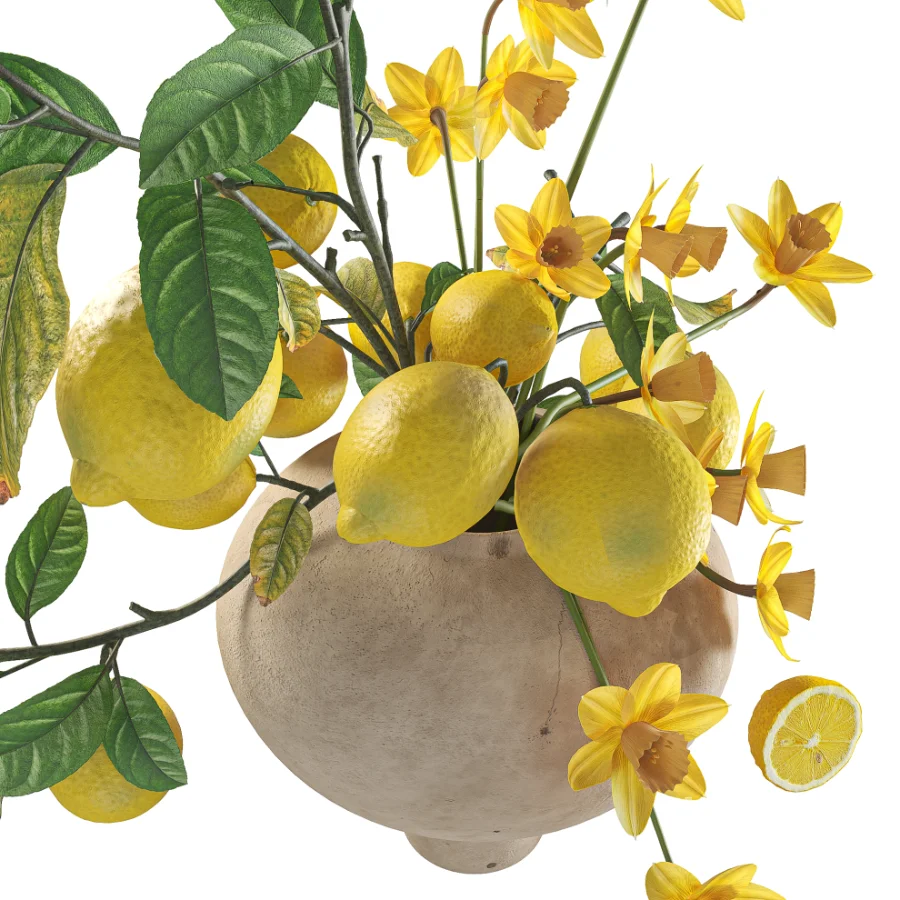 Spring Daffodils Lemon Branches Bouquet - Image 4