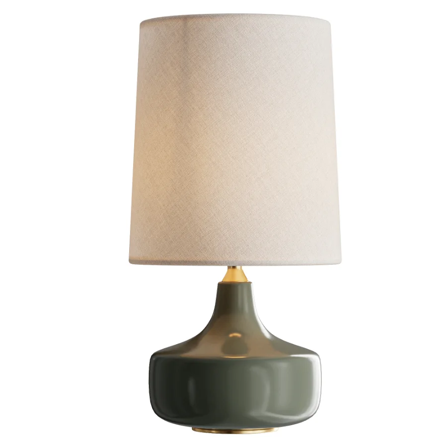 Table Lamp with Fabric Lampshade - Image 1