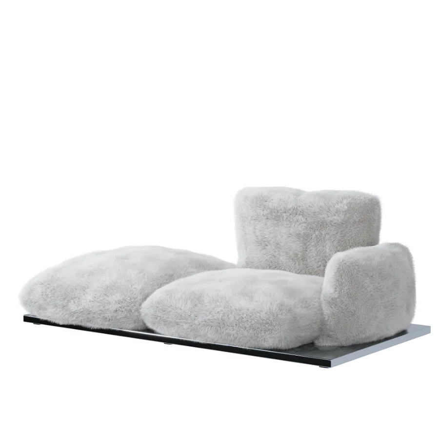Aura armchair with a modern cushion shape - Image 4