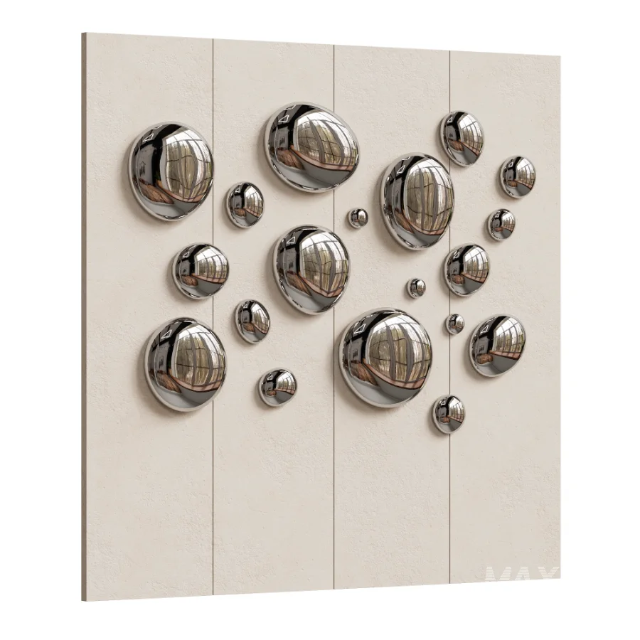 Chrome Bubble Wall Decor 9 - Image 3