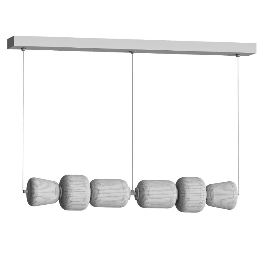 Linkori Marsh Serenity Opal Glass Linear Chandelier - Image 3
