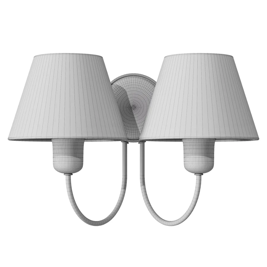 Pottery Barn Holmes Linen Shade Double Sconce - Image 3