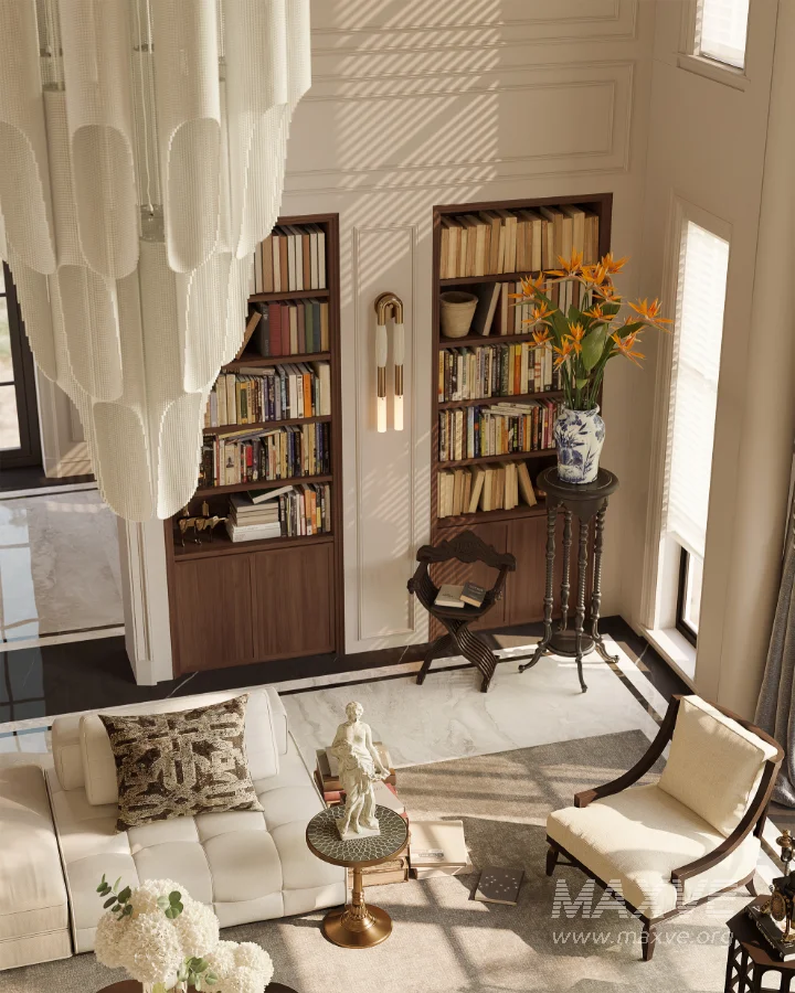 Luxury villa living room and dining room hallway - Image 20