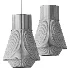 Lustria Suspension Fabric Pleated Cone Chandelier White A - Thumbnail 3