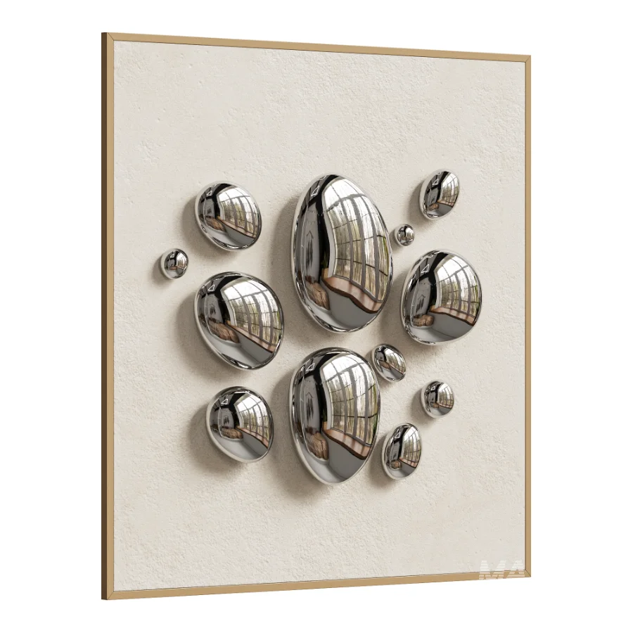 Chrome Bubble Wall Decor 02 - Image 4