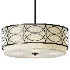 Wrought Studio Black Fabric Drum Chandelier 4 Light - Thumbnail 1