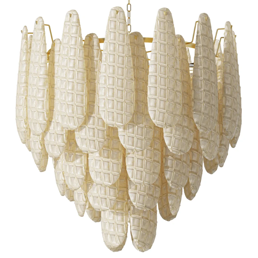 Eichholtz Chaves Brass Champagne Glass Chandelier - Image 1