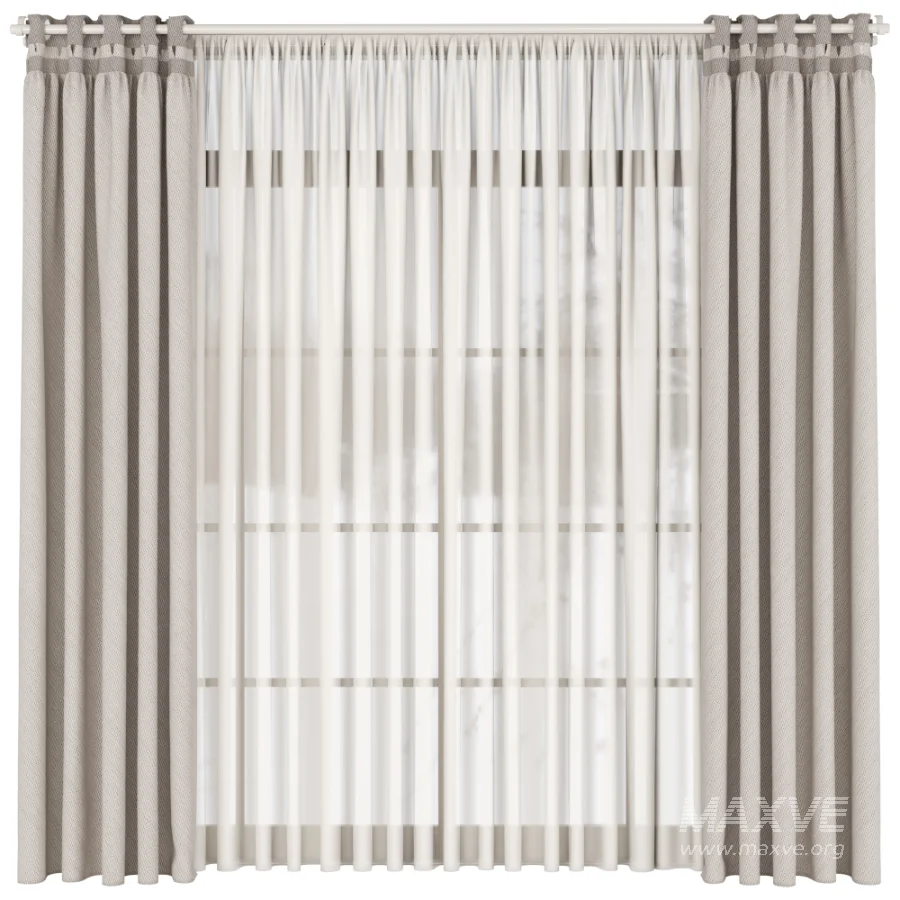 Silk and Cotton Curtain Set 118 - Image 1