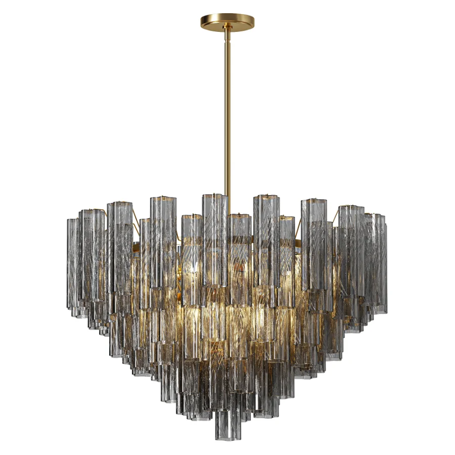 Addis Murano Chandelier white and black - Image 2