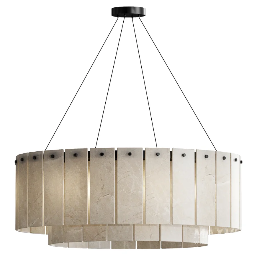 Dantone Polar Circle Alabaster Brass Chandelier - Image 1