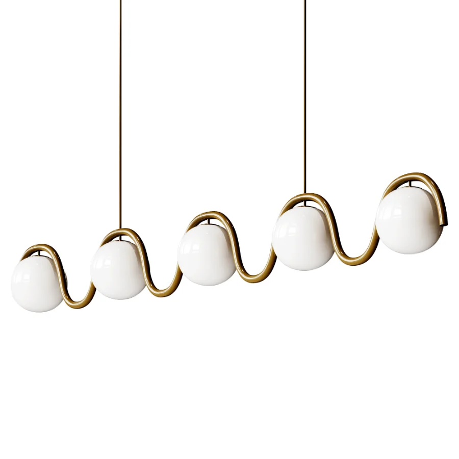 Lenox 5 Globe Linear Chandelier - Image 4