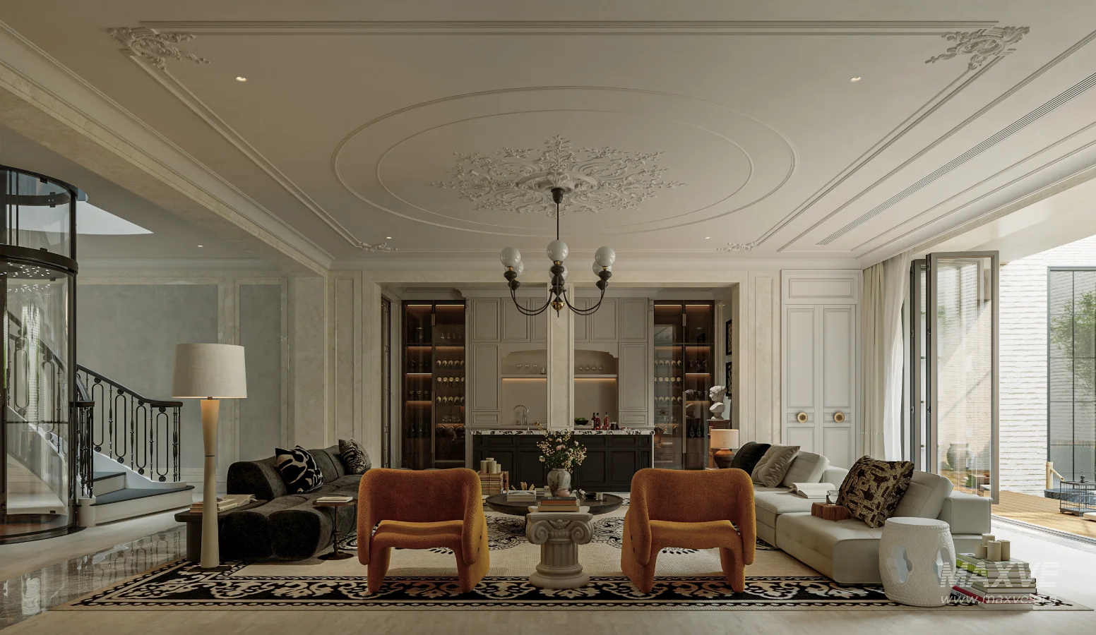 Luxury villa living room and work room - Image 5