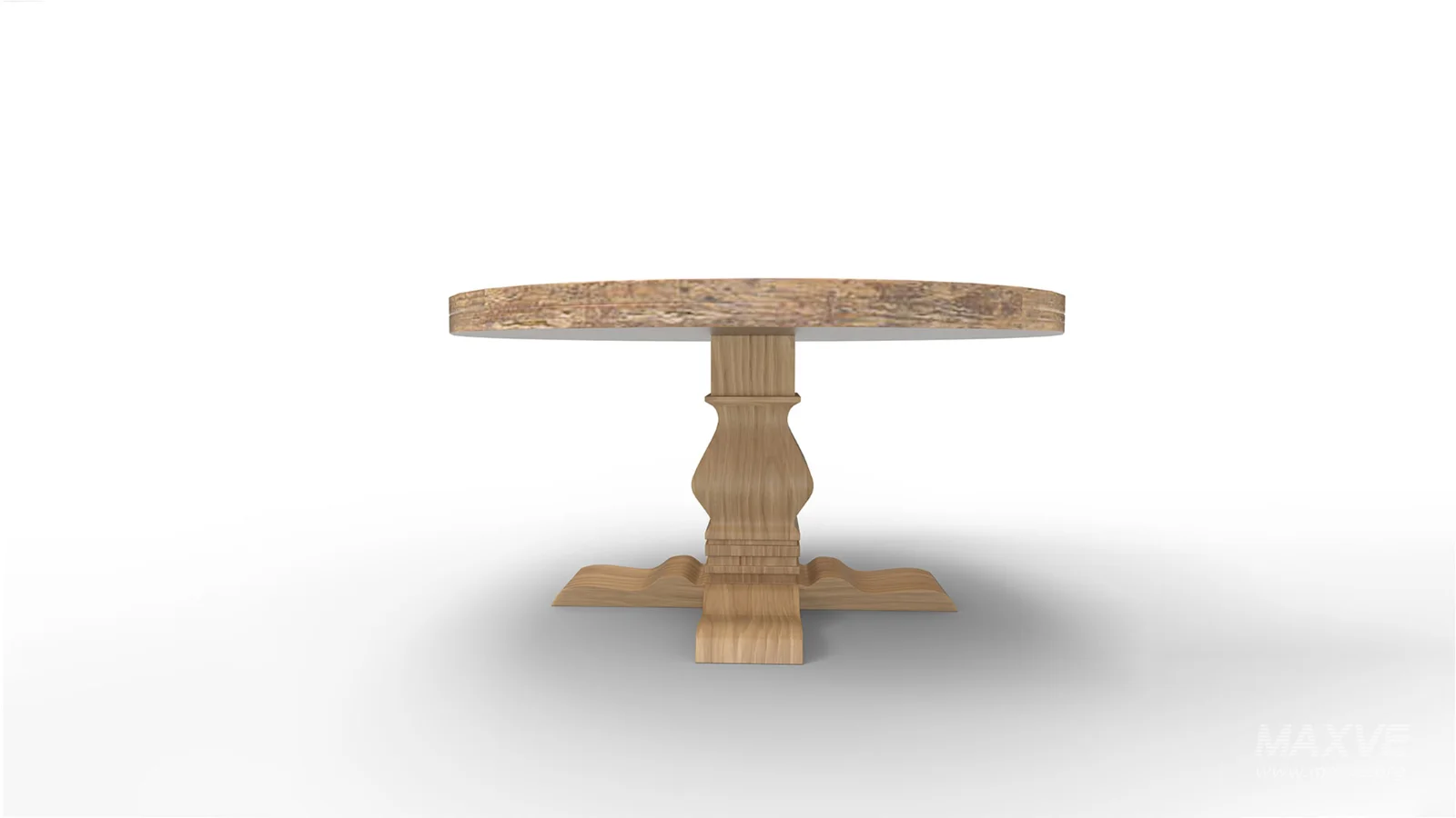 Candace Round Solid Wood Dining Table - Image 1