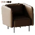 Orchet Velour Terracotta Armchair - Thumbnail 2