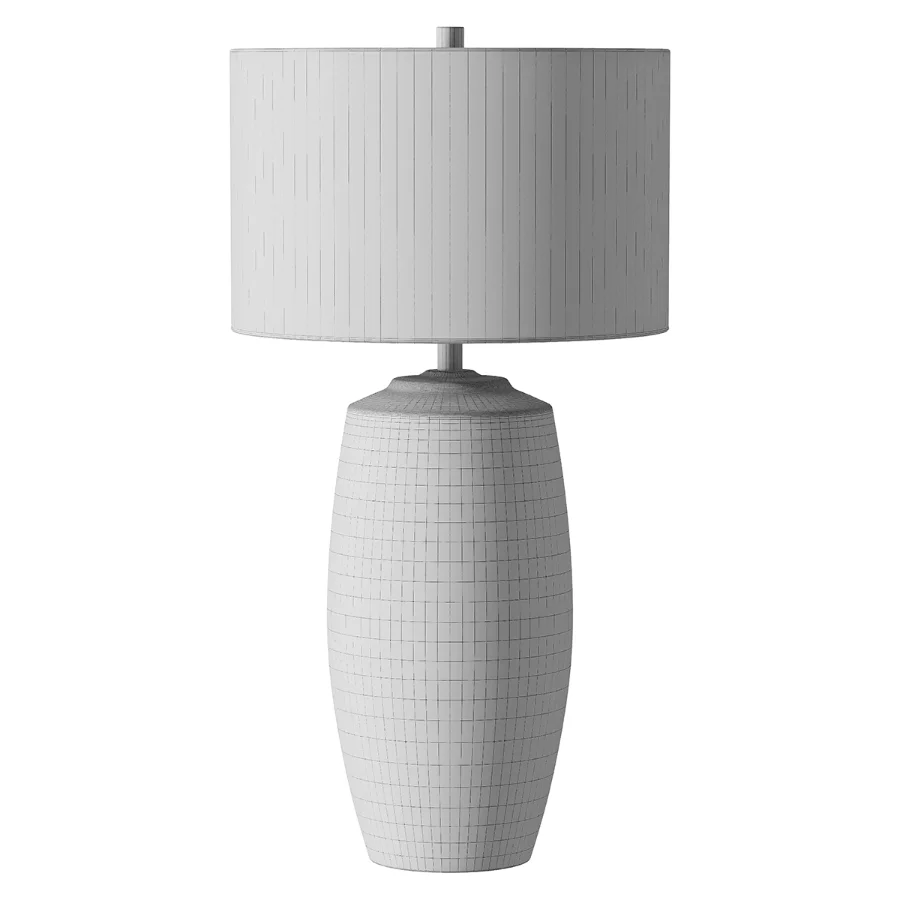 Nine Lighting Ceruna Linen Ceramic Table Lamp - Image 1