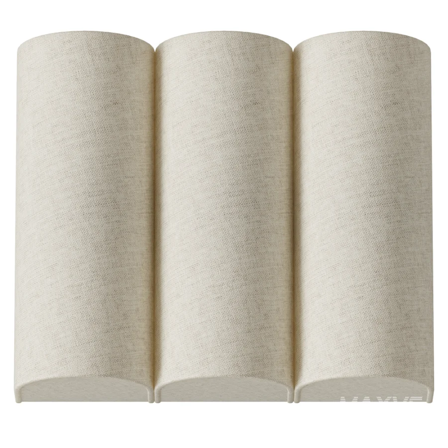 Folia scalloped natural linen wall light - Image 2