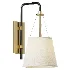 Possini Euro Crysta Brass Linen Wall Sconce - Thumbnail 1