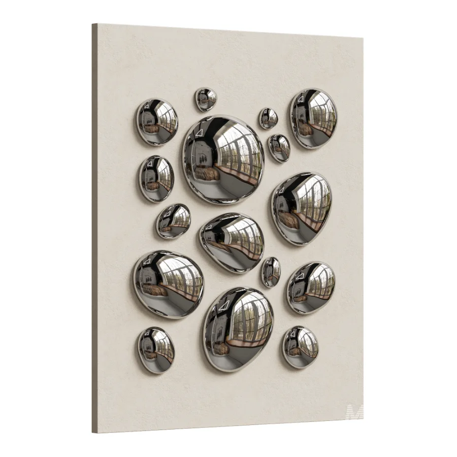Chrome Bubble Wall Decor 08 - Image 4