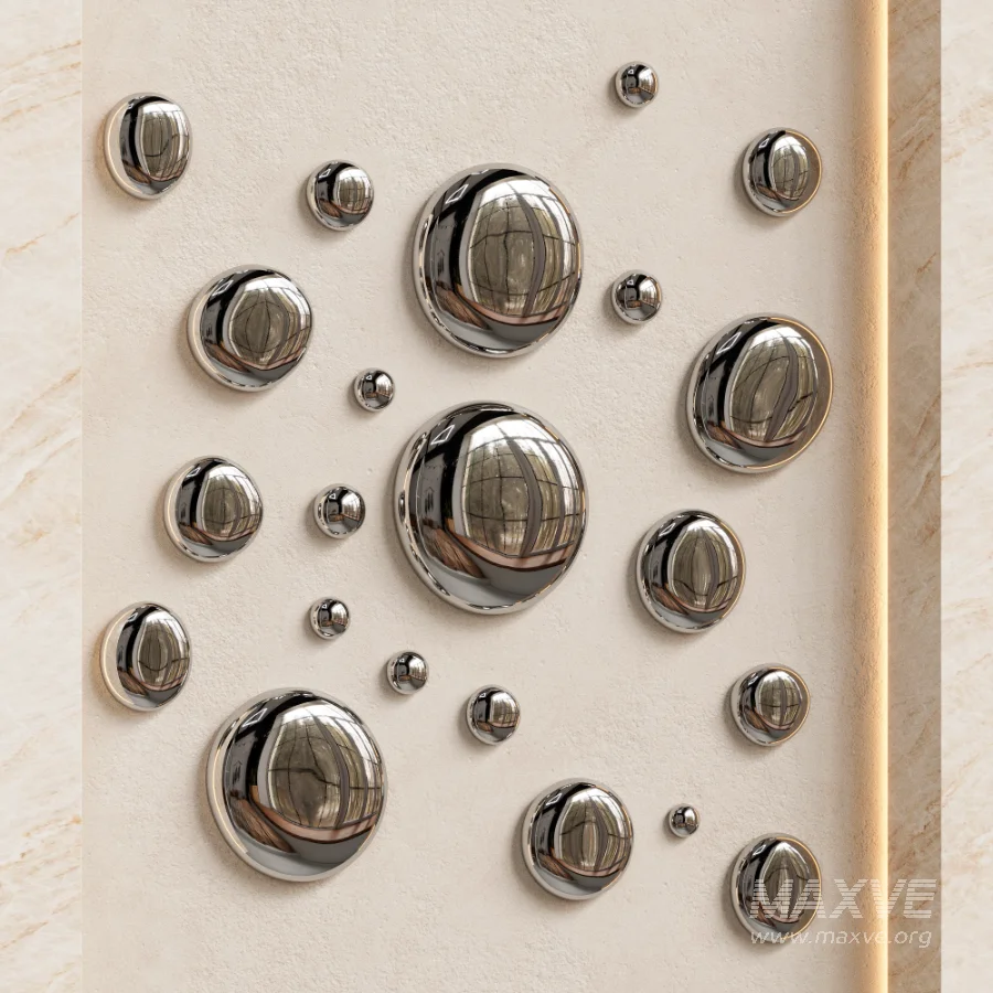 Chrome Bubble Wall Decor 14 - Image 3