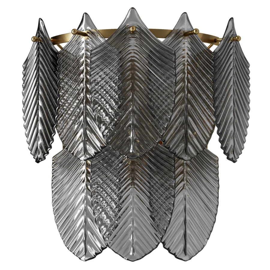 Eichholtz Verbier Brass Smoke Glass Wall Sconce - Image 2