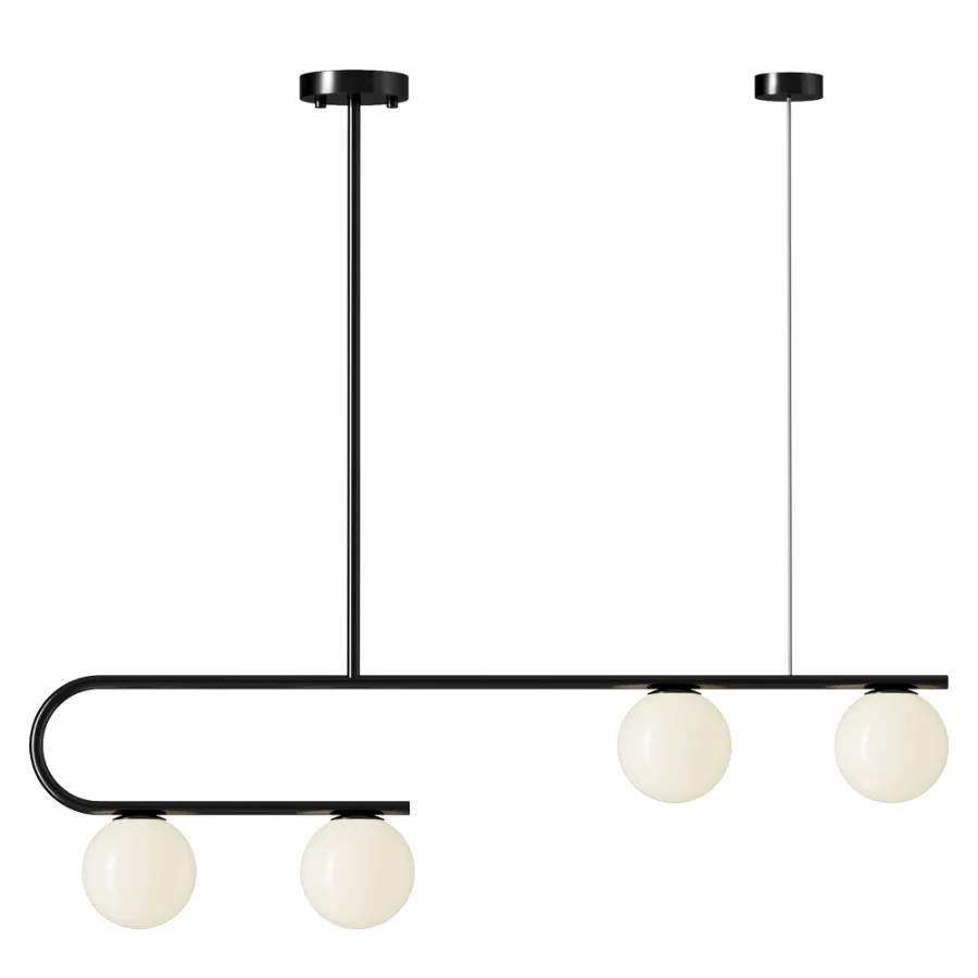 Postmodern Gold Linear Island Pendant Light 4 heads - Image 2