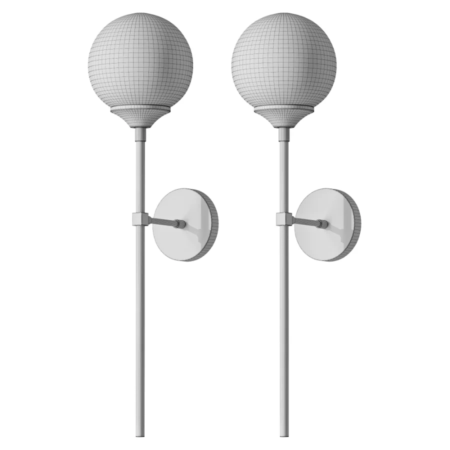 Glass Torch Brass Wall Light - Image 3