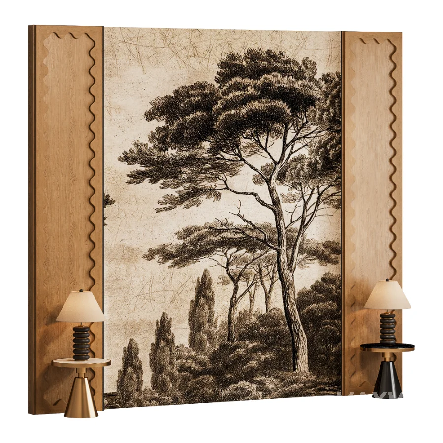 Decorative Landscape Headboard - Image 1