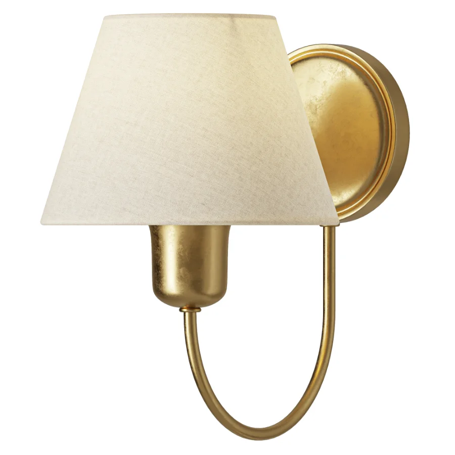 Pottery Barn Holmes Linen Shade Sconce - Image 1