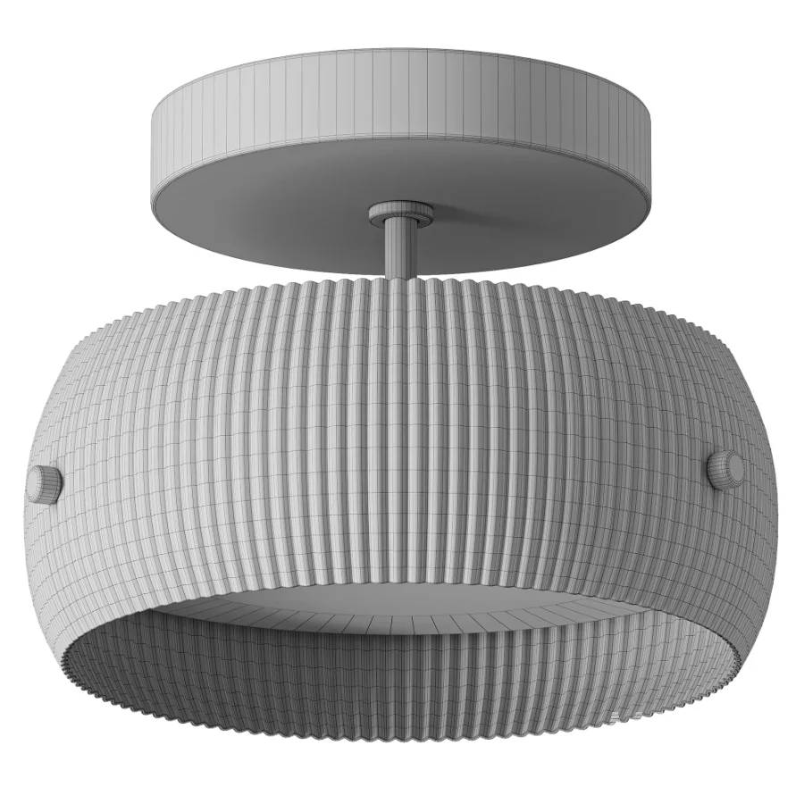 Jude Modern Ribbed Glass Dome Ceiling Light - Image 2